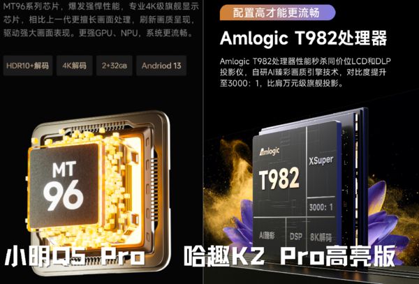 K2Pro 高亮版对比小明Q5 Pro！麻将胡了免费试玩千元投影仪的较量：哈趣(图8)